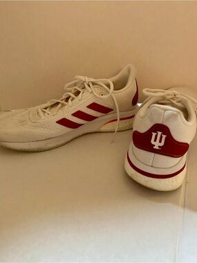 Adidas Supernova IU Indiana Hoosiers Men’s 10 White Red Running Shoes H01293 EUC